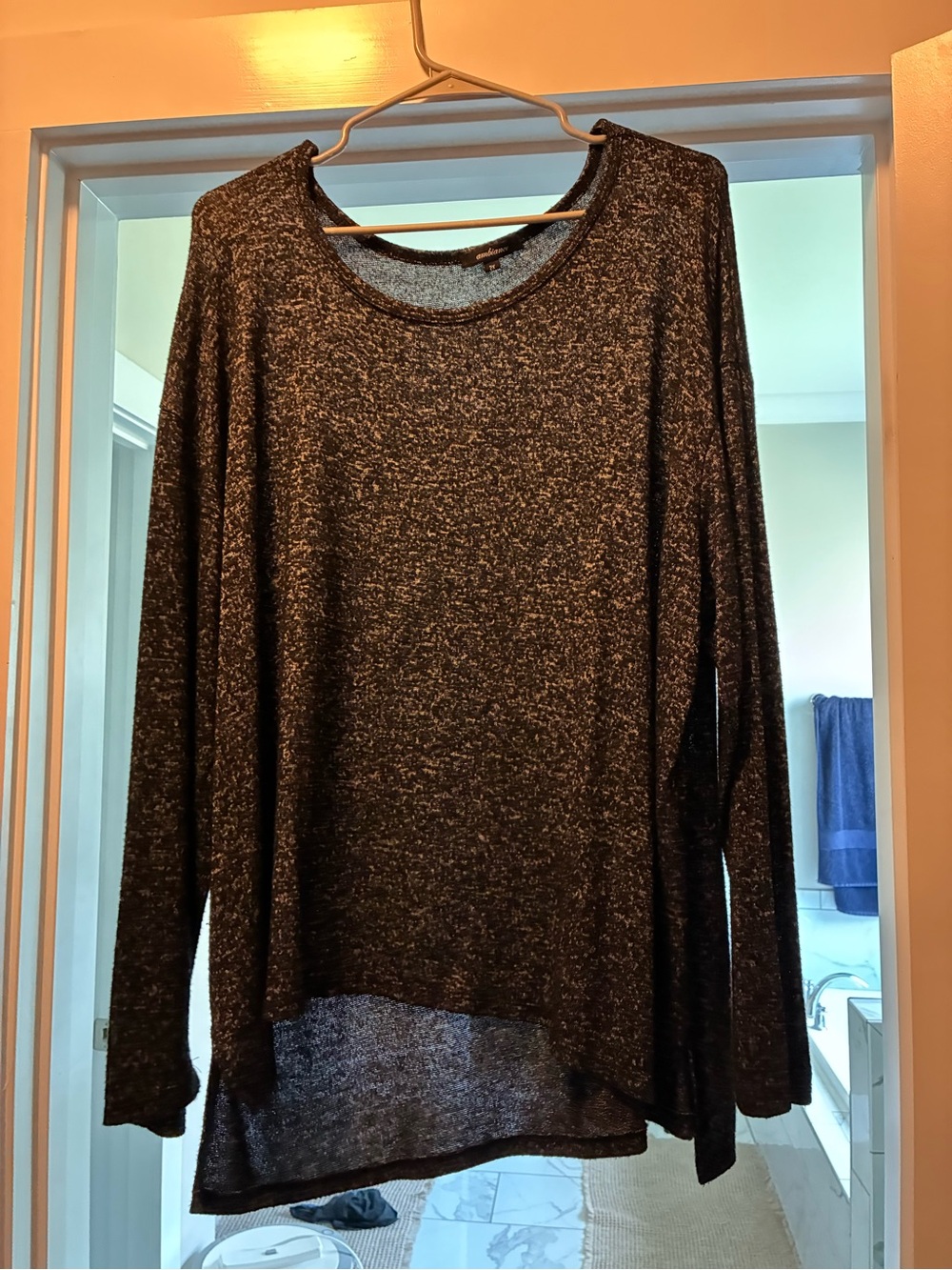 Ambiance Black Heather Crewneck Sweater